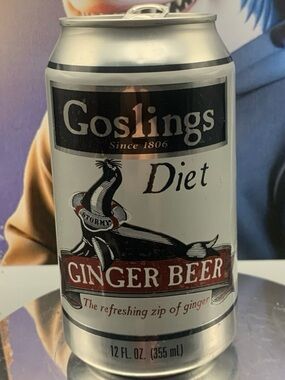 Vintage Beer Can Gosling's Diet Ginger Beer Tab Empty Aluminum Can